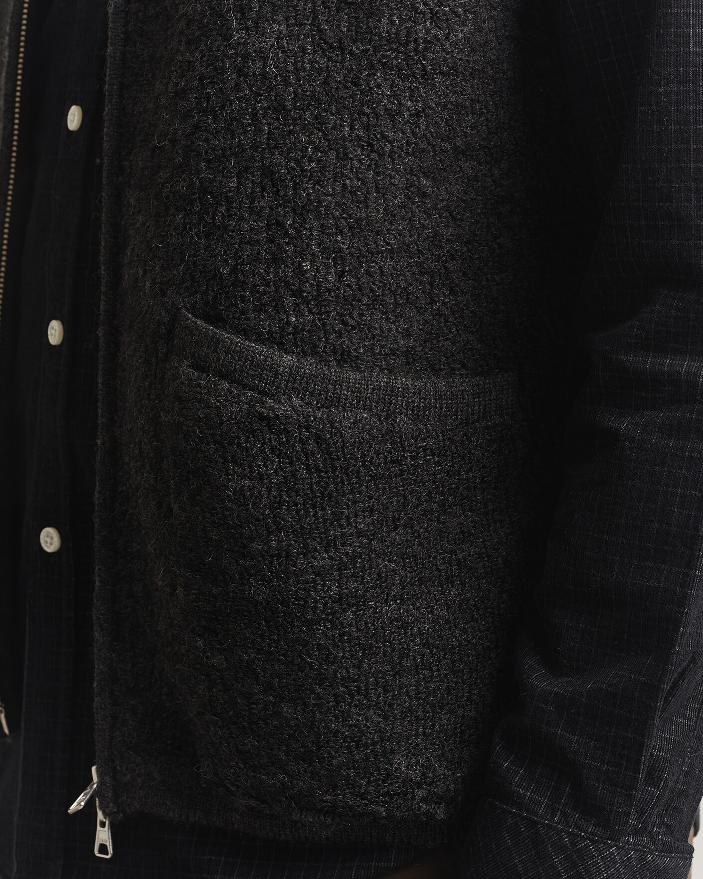 Heren | Gilets | NN07 | Mads Wool Fleece Vest Antracite Melange