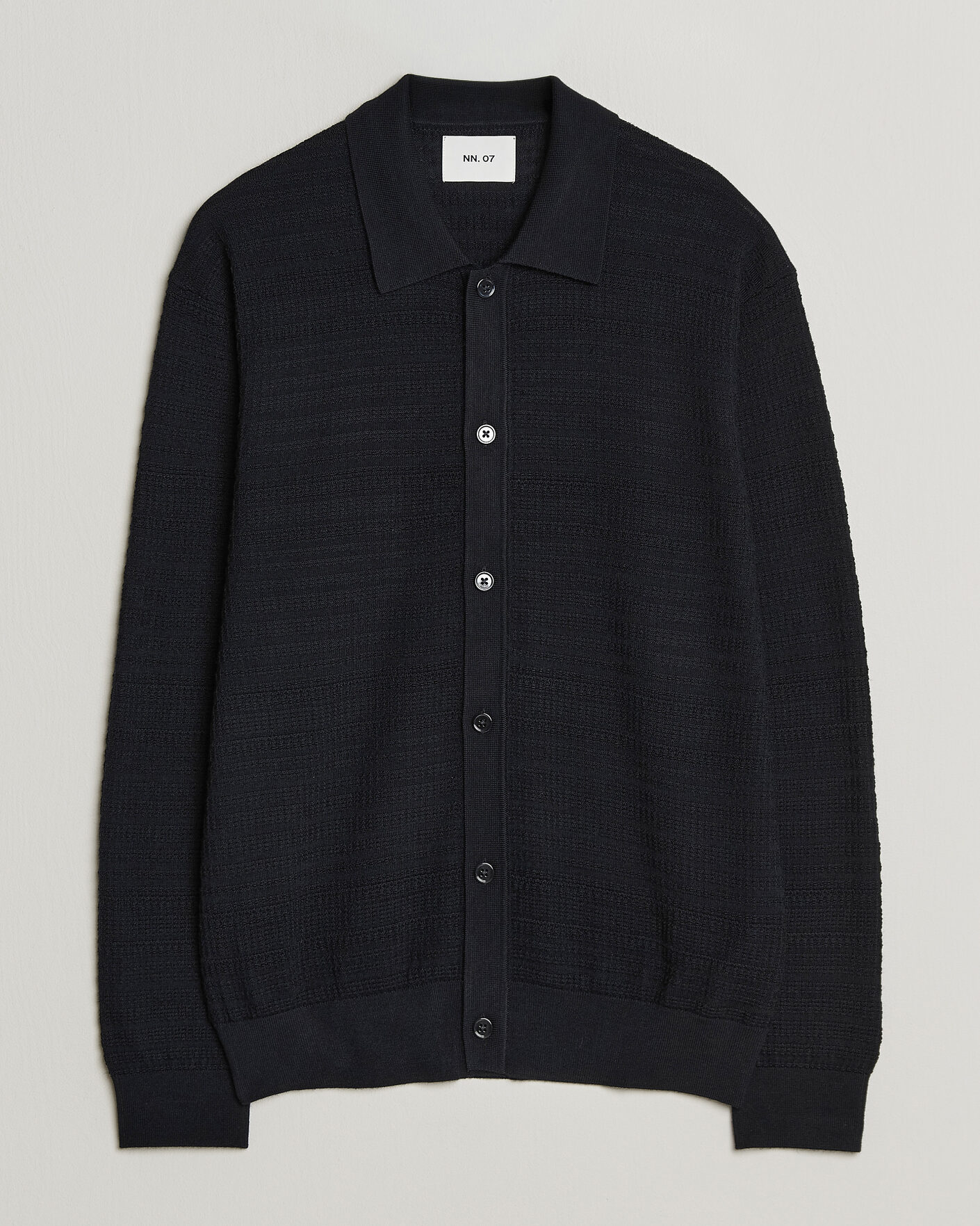 Heren | Truien | NN07 | Nate Wool Knitted Cardigan Deep Navy