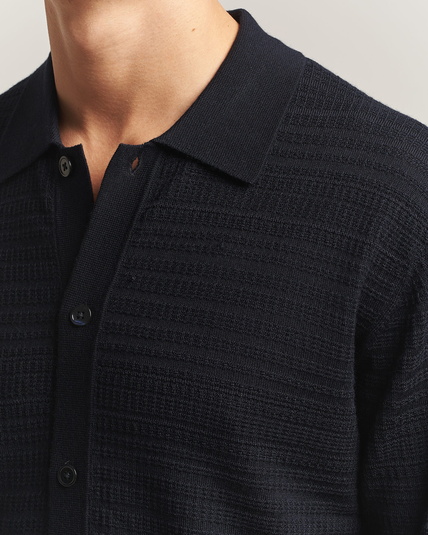 Heren | Truien | NN07 | Nate Wool Knitted Cardigan Deep Navy