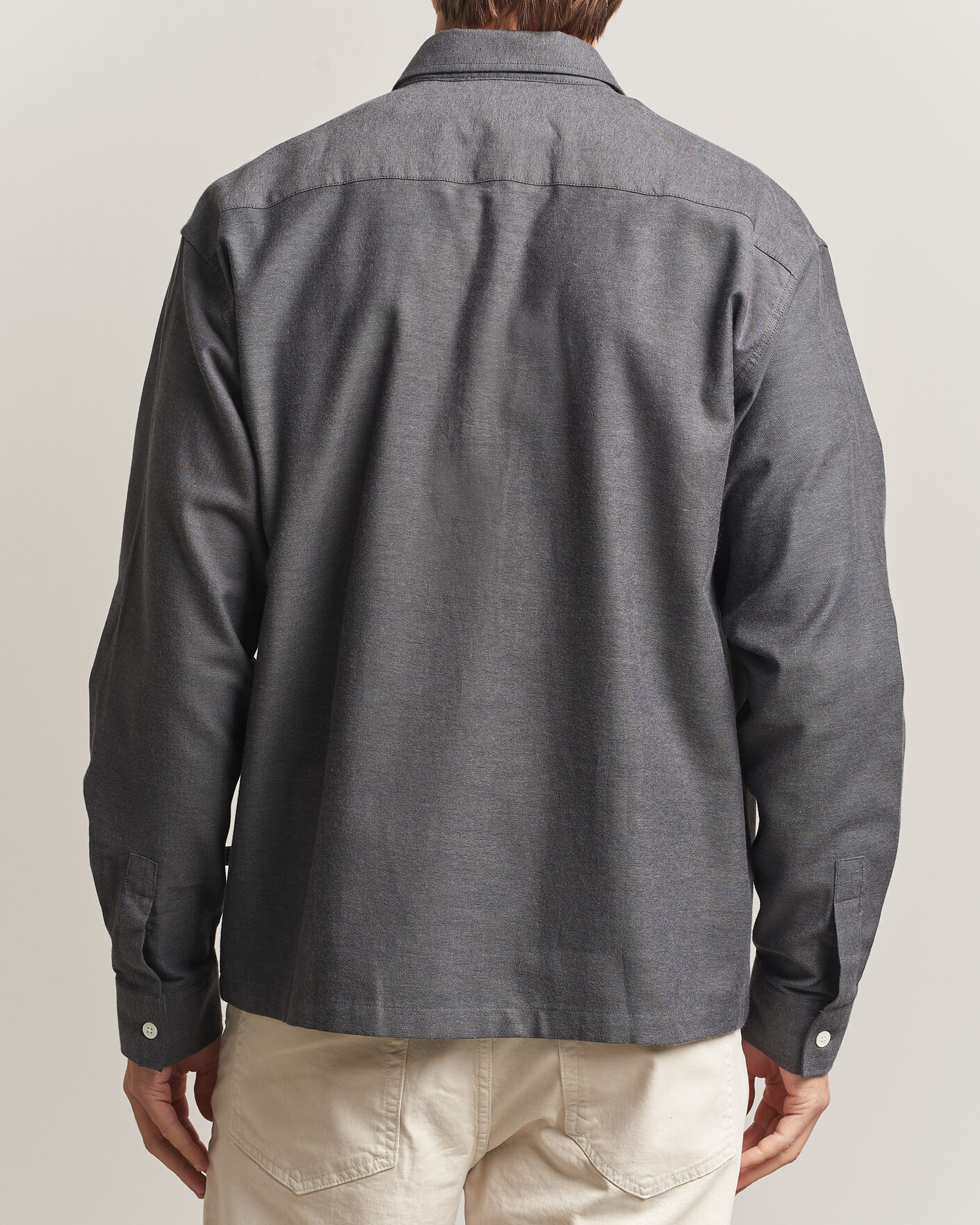 Heren | Overhemden | NN07 | Deon Brushed Light Flannel Shirt Dark Grey