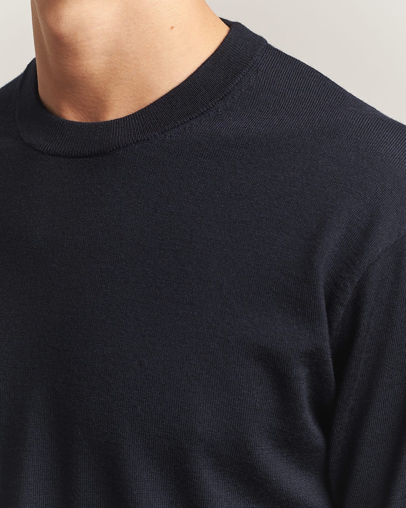 Heren | Truien | NN07 | Nate Wool Knitted Crew Neck Deep Navy