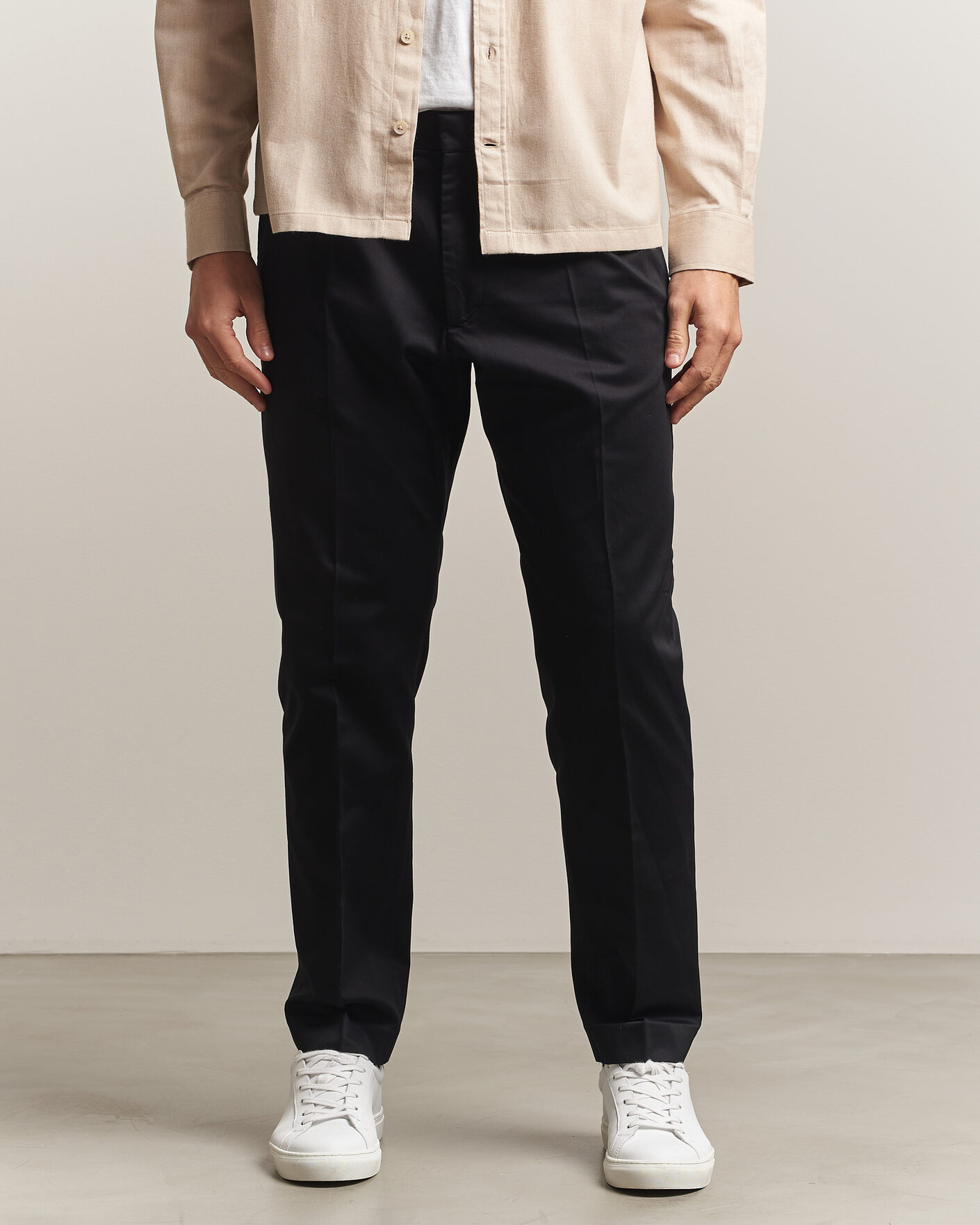 Homme | Pantalons | NN07 | Bill Pleated Cotton Chinos Black