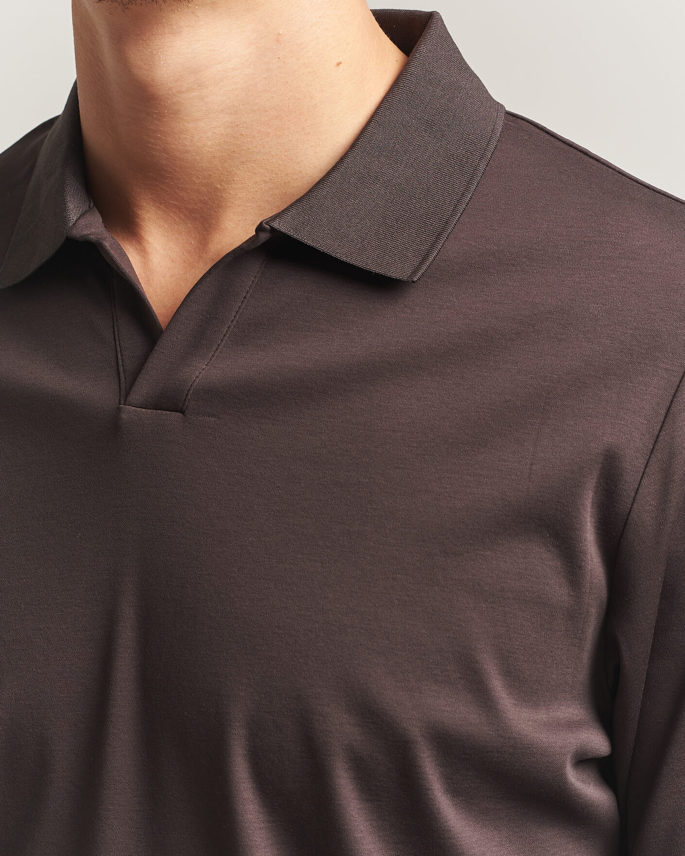 Heren | Polo's | NN07 | Paul Long Sleeve Polo Deep Truffle