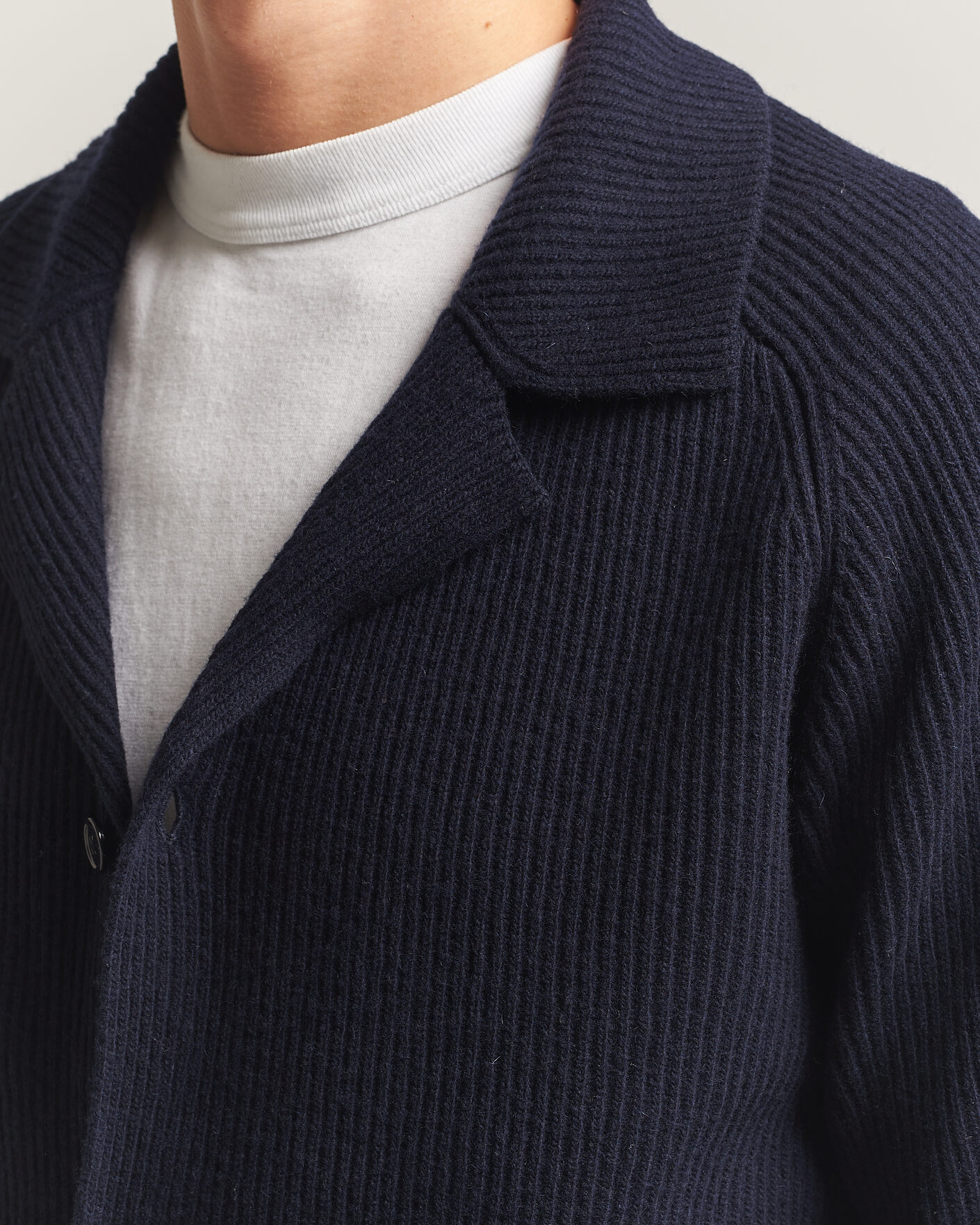 Heren | Truien | NN07 | Shane Wool Knitted Cardigan Navy Blue