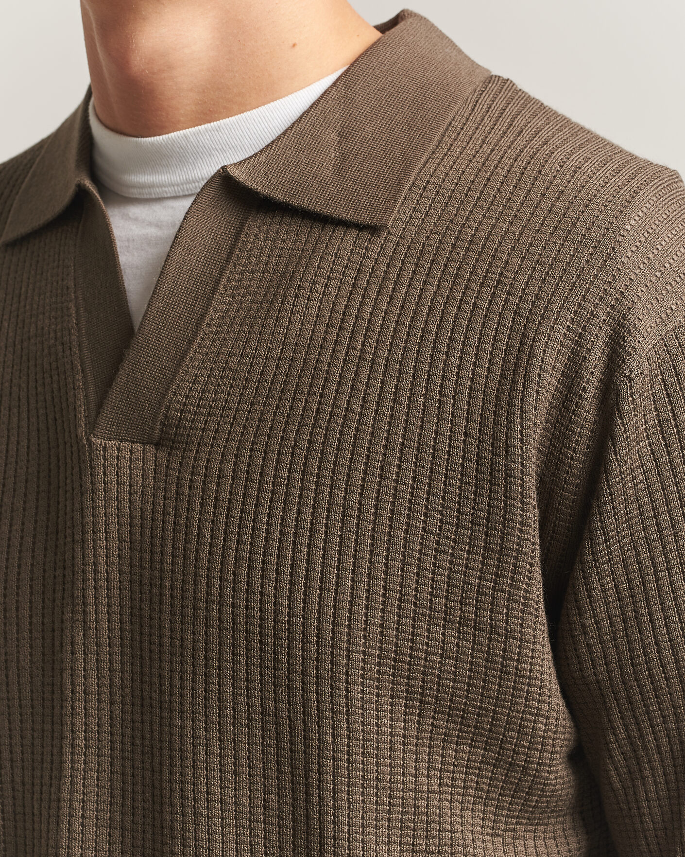 Homme | Pulls Et Tricots | NN07 | Nate Wool Knitted Polo Mable Husk