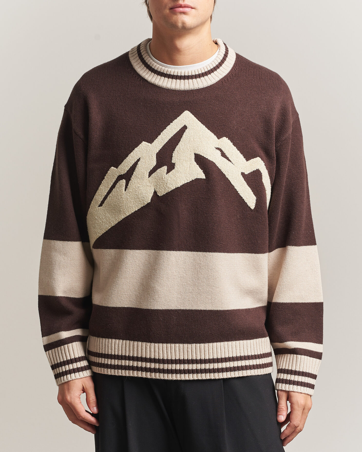 Homme | Pulls Et Tricots | J.Lindeberg | Steve Mountin Knitted Sweater Seal Brown