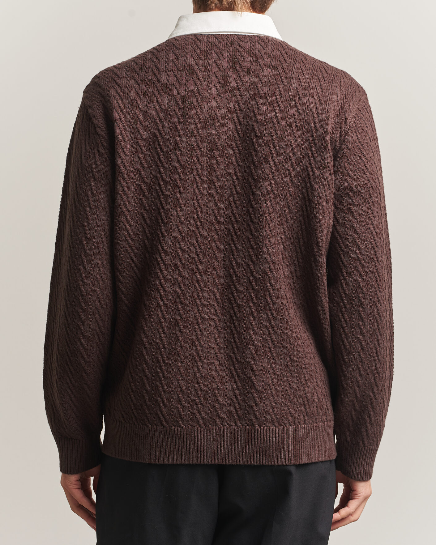 Homme | Pulls Et Tricots | J.Lindeberg | Johnny Knitted Rugby Seal Brown