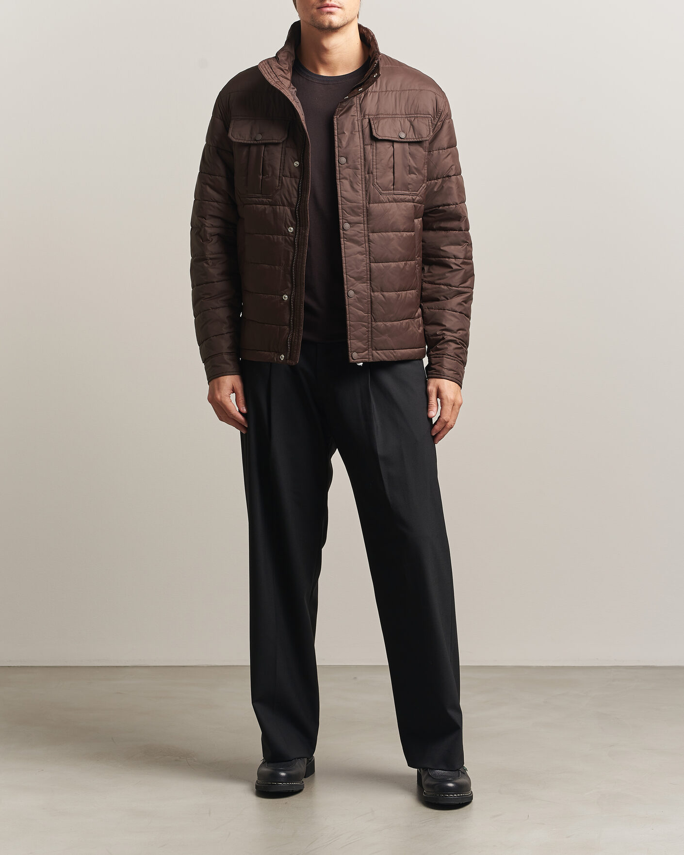 Homme | Manteaux Et Vestes | J.Lindeberg | Bailey Light Padded Jacket Seal Brown