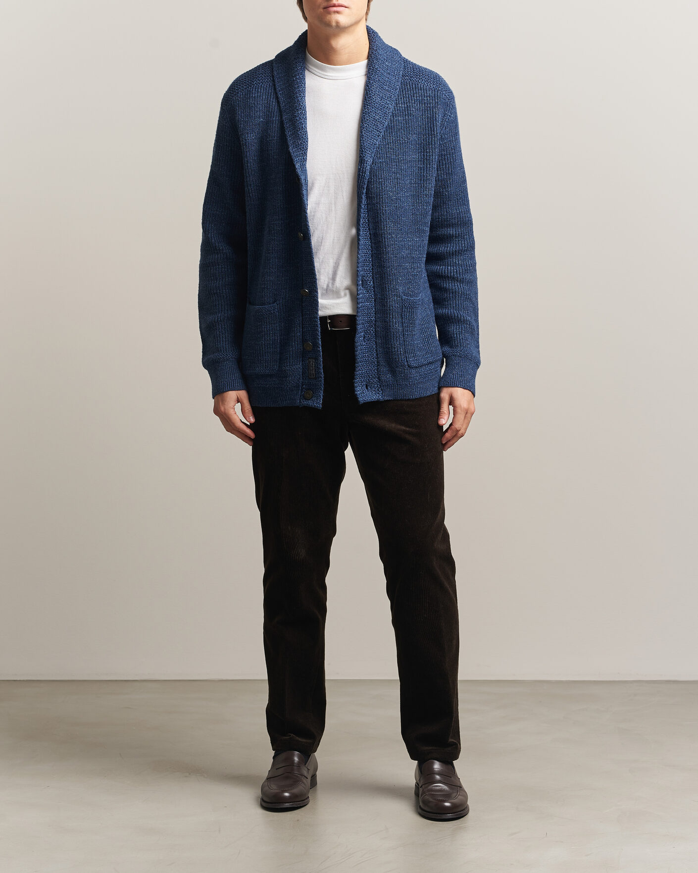Homme | Pulls Et Tricots | Polo Ralph Lauren | Cotton Shawl Cardigan Blue Marl