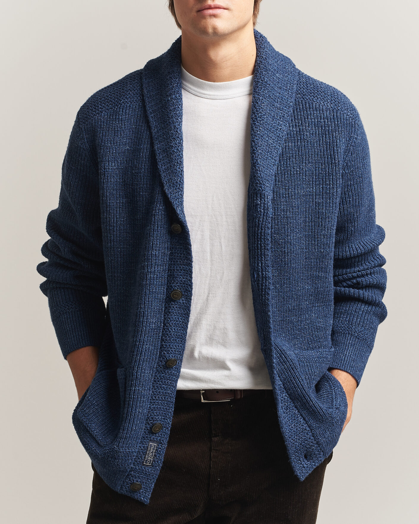Homme | Pulls Et Tricots | Polo Ralph Lauren | Cotton Shawl Cardigan Blue Marl