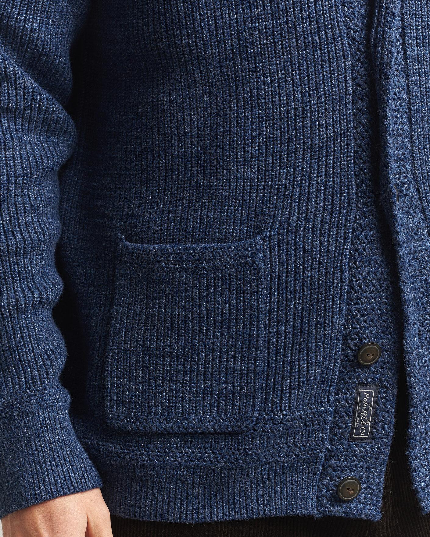 Homme | Pulls Et Tricots | Polo Ralph Lauren | Cotton Shawl Cardigan Blue Marl