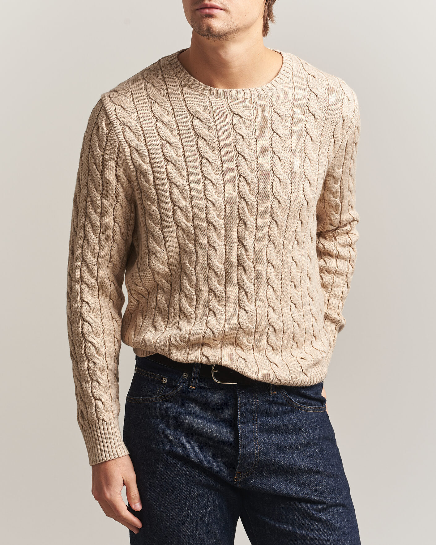 Homme | Pulls Et Tricots | Polo Ralph Lauren | Cotton Cable Pullover Jicama Brown Heather