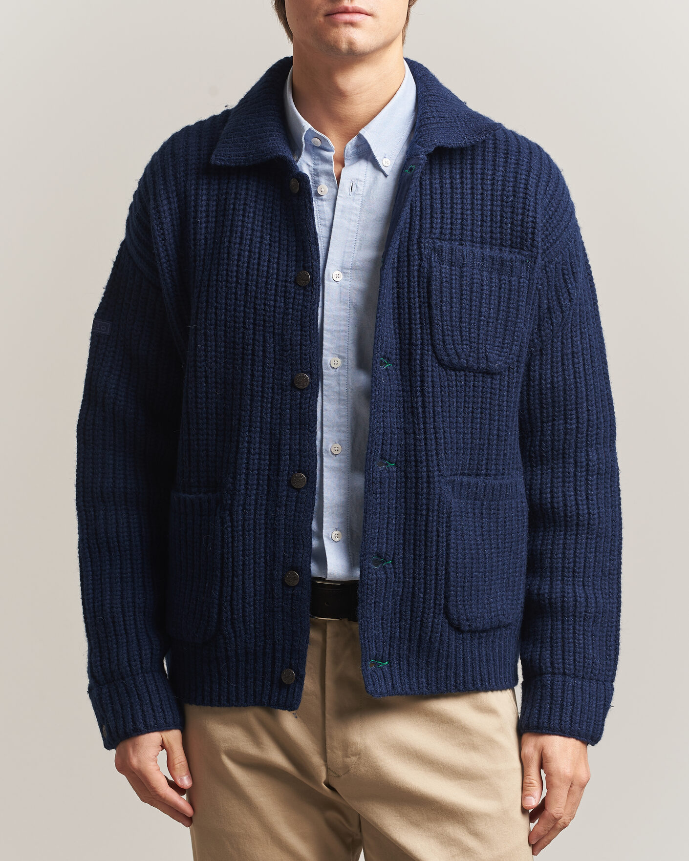 Homme | Pulls Et Tricots | Polo Ralph Lauren | Wool Blend Button Cardigan Blue Stonecrop