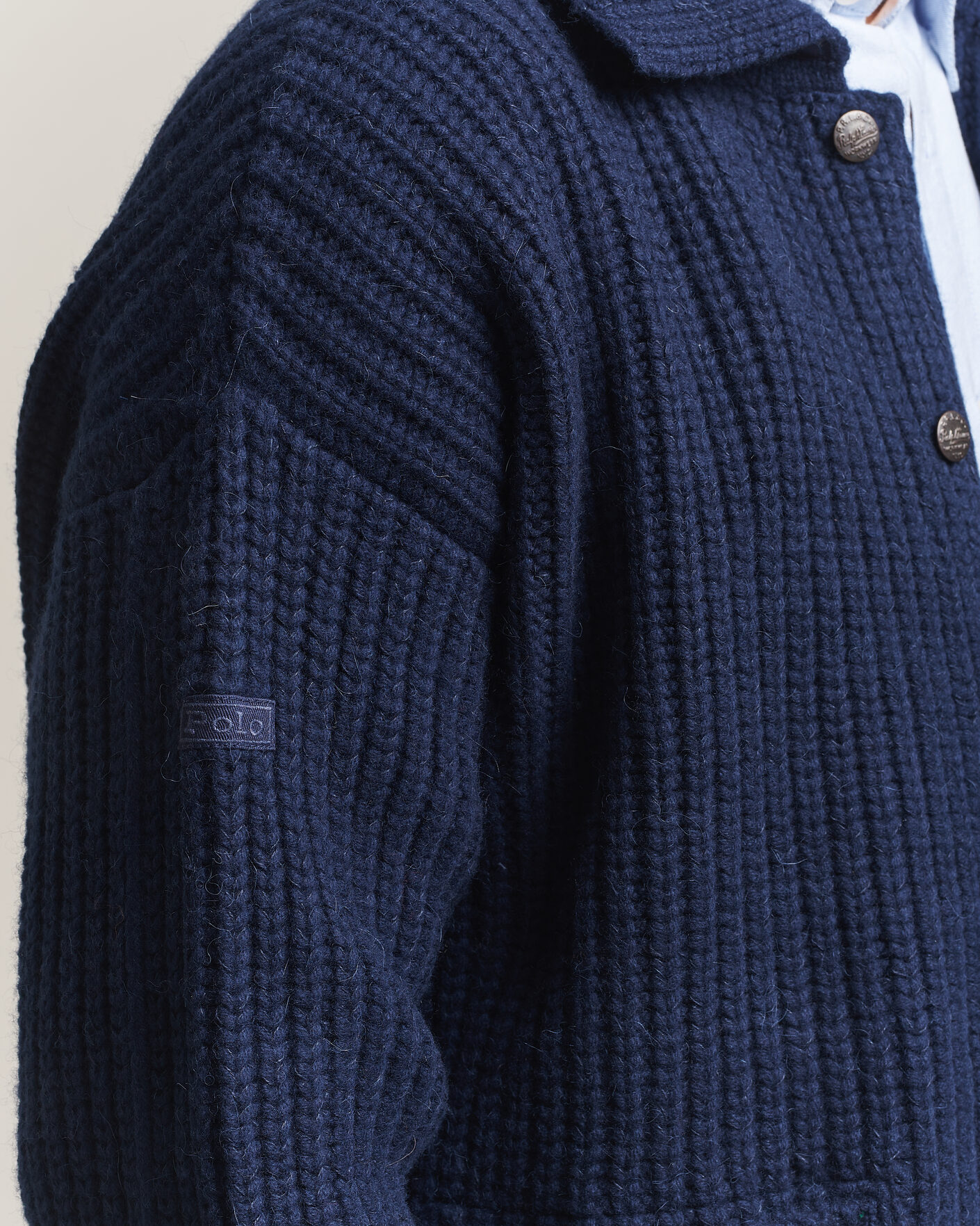 Homme | Pulls Et Tricots | Polo Ralph Lauren | Wool Blend Button Cardigan Blue Stonecrop