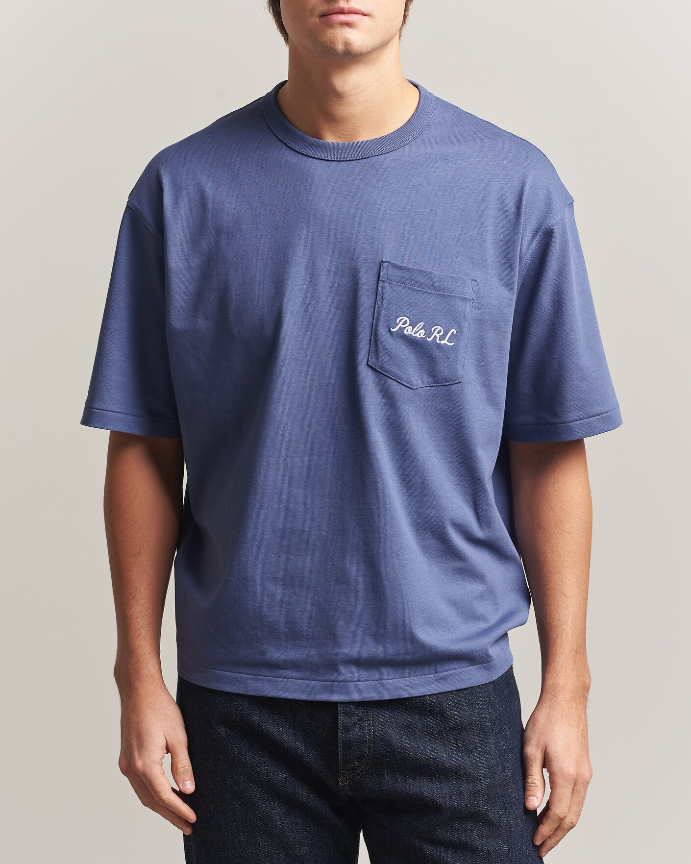 Homme | T-shirts | Polo Ralph Lauren | Back Print Bear Pocket Tee Classic Blue