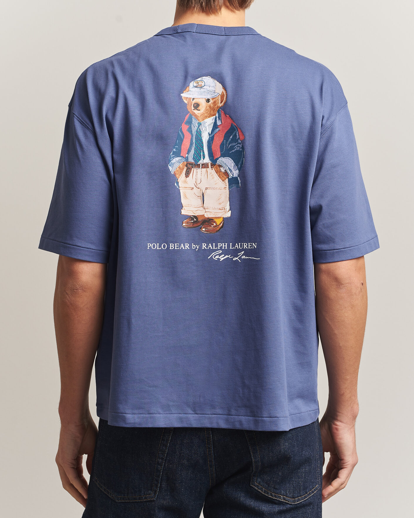 Homme | T-shirts | Polo Ralph Lauren | Back Print Bear Pocket Tee Classic Blue