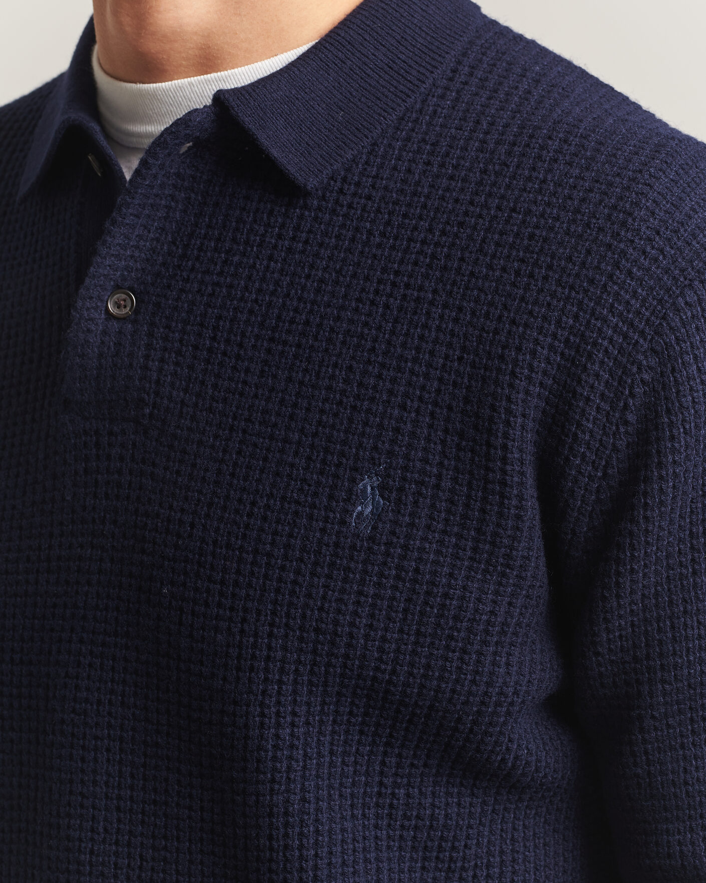 Homme | Pulls Et Tricots | Polo Ralph Lauren | Wool/Cotton Knitted Polo Hunter Navy