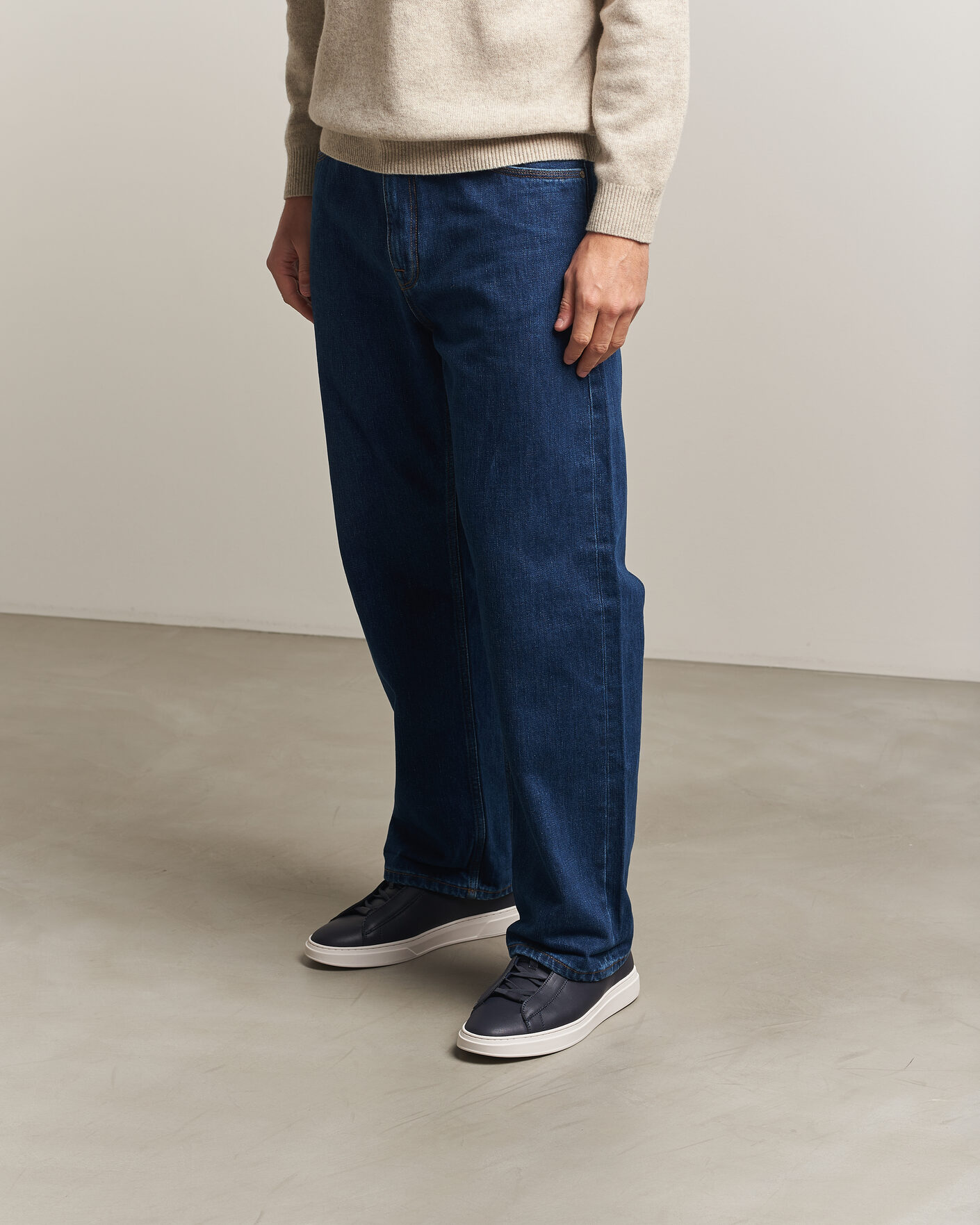 Heren | Sneakers | BOSS BLACK | Kieran Leather Sneaker Dark Blue