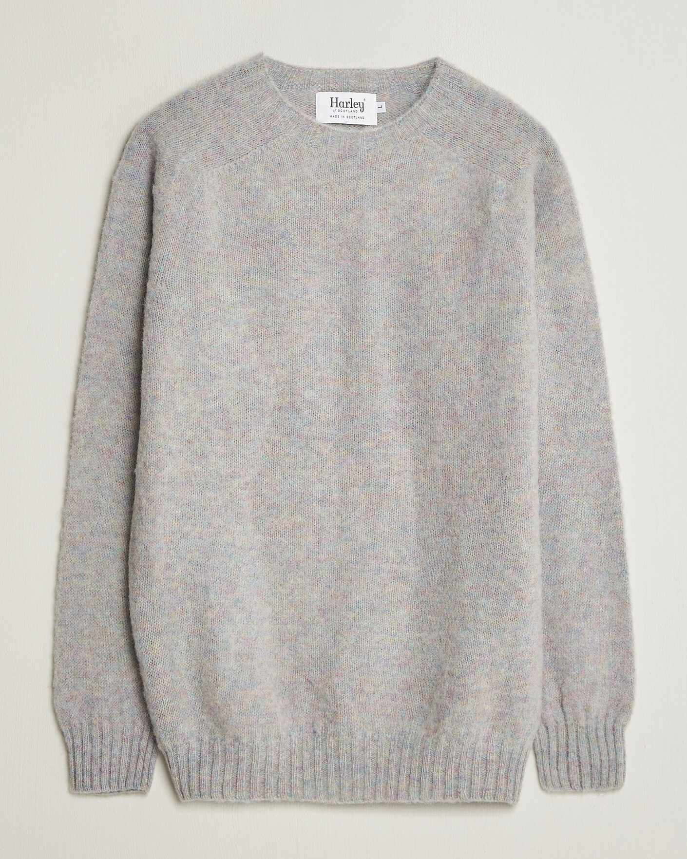 Homme | Pulls Et Tricots | Harley Of Scotland | Brushed Supersoft Lambswool Crewneck Aurora