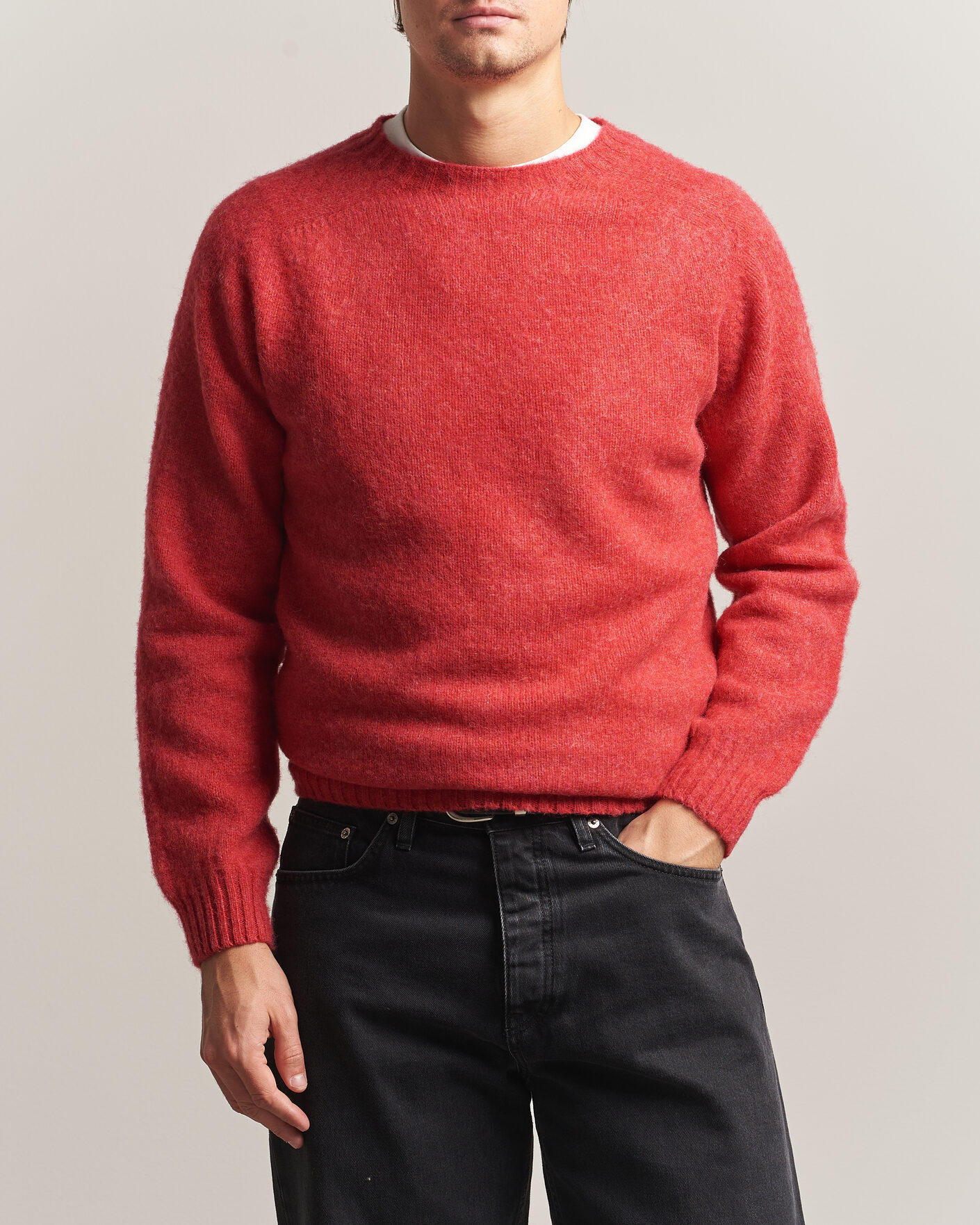 Homme | Pulls Et Tricots | Harley Of Scotland | Brushed Supersoft Lambswool Crewneck Damask