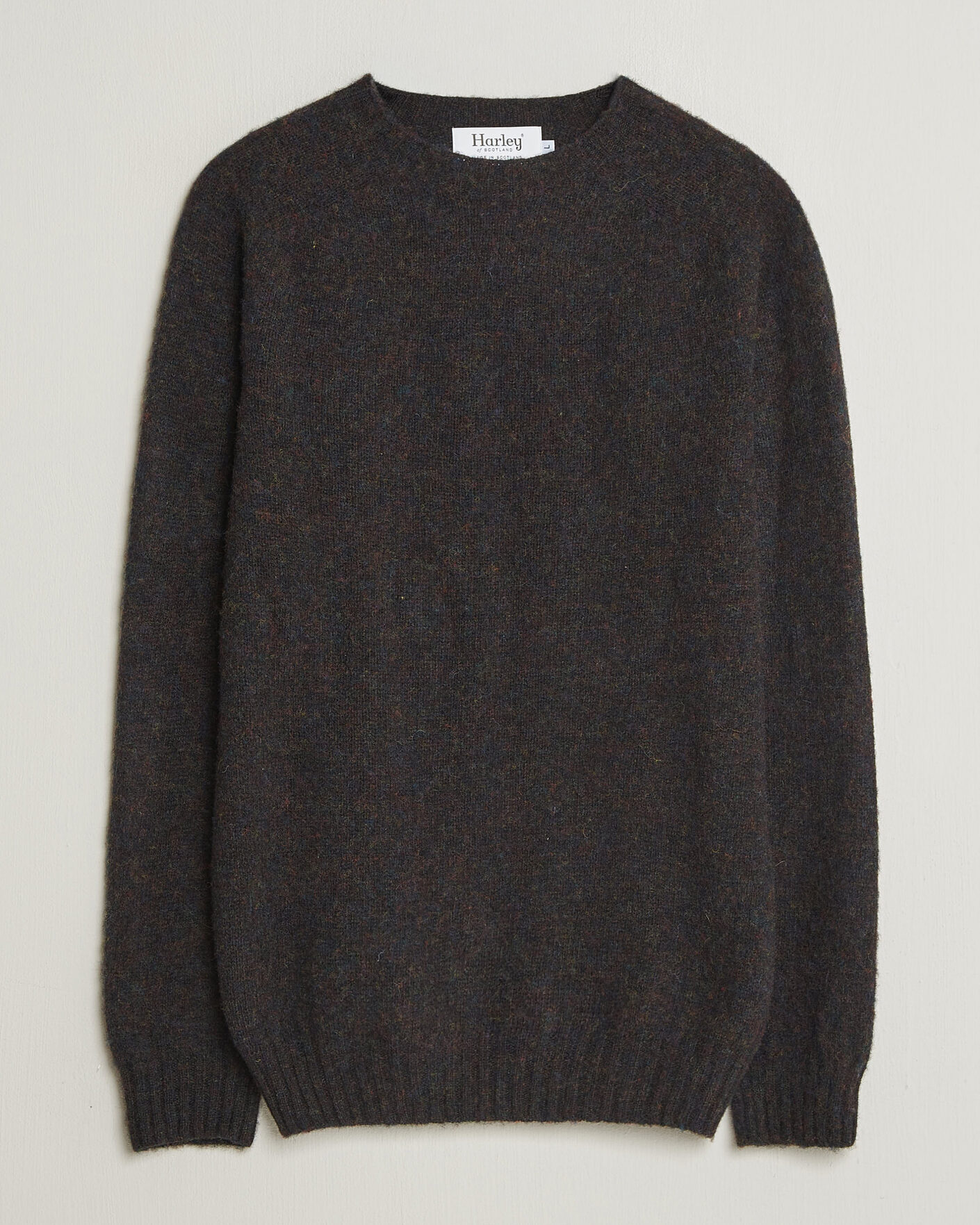 Homme | Pulls Et Tricots | Harley Of Scotland | Brushed Supersoft Lambswool Crewneck Volcano