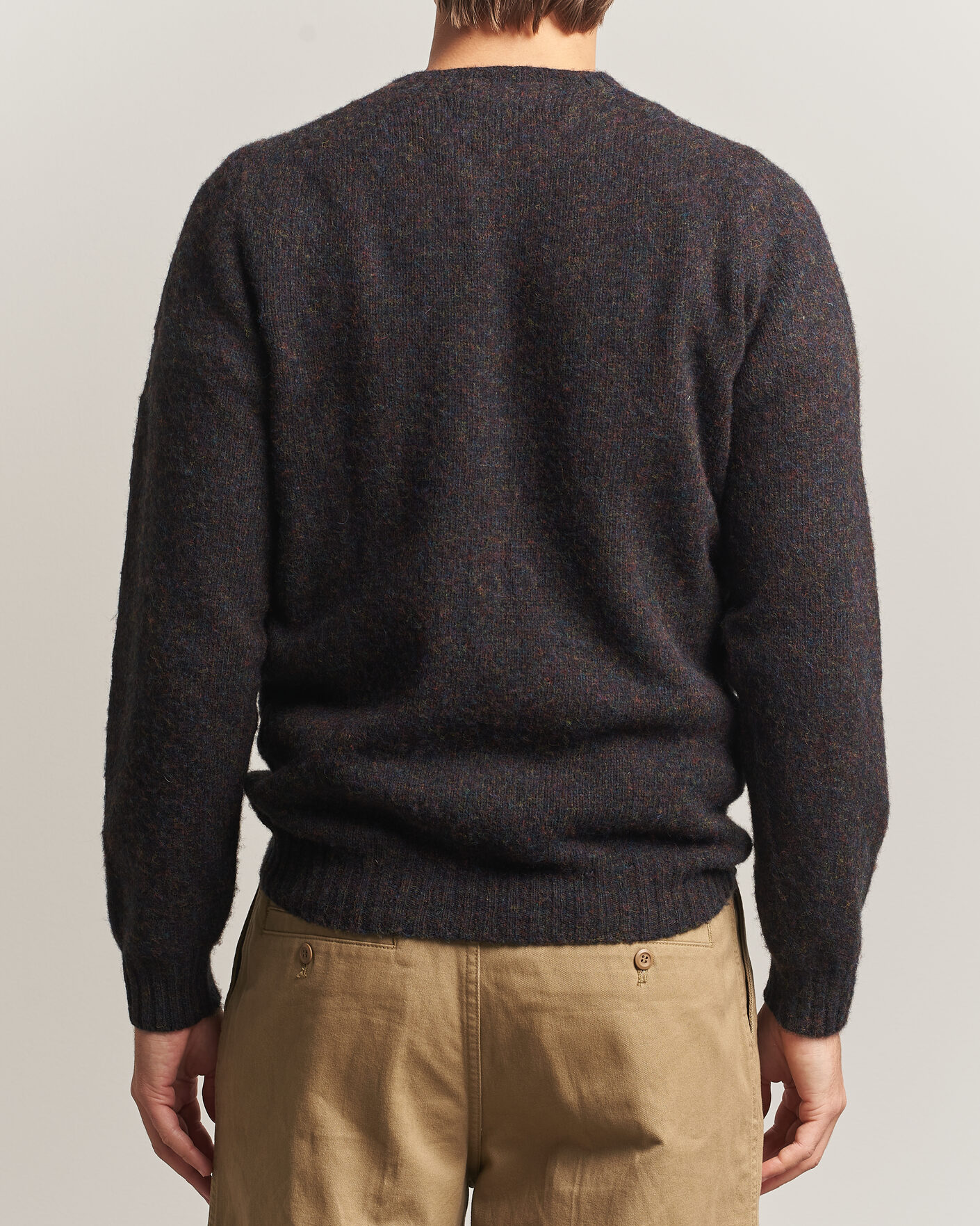 Homme | Pulls Et Tricots | Harley Of Scotland | Brushed Supersoft Lambswool Crewneck Volcano