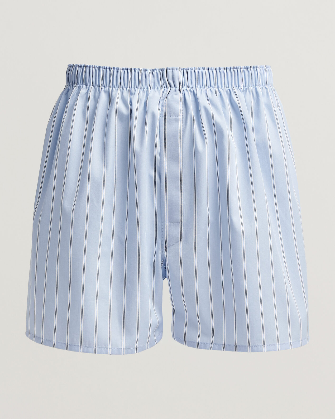 Homme | Sous-Vêtements Et Chaussettes | Sunspel | Classic Woven Cotton Boxer Shorts Blue Wide Stripe