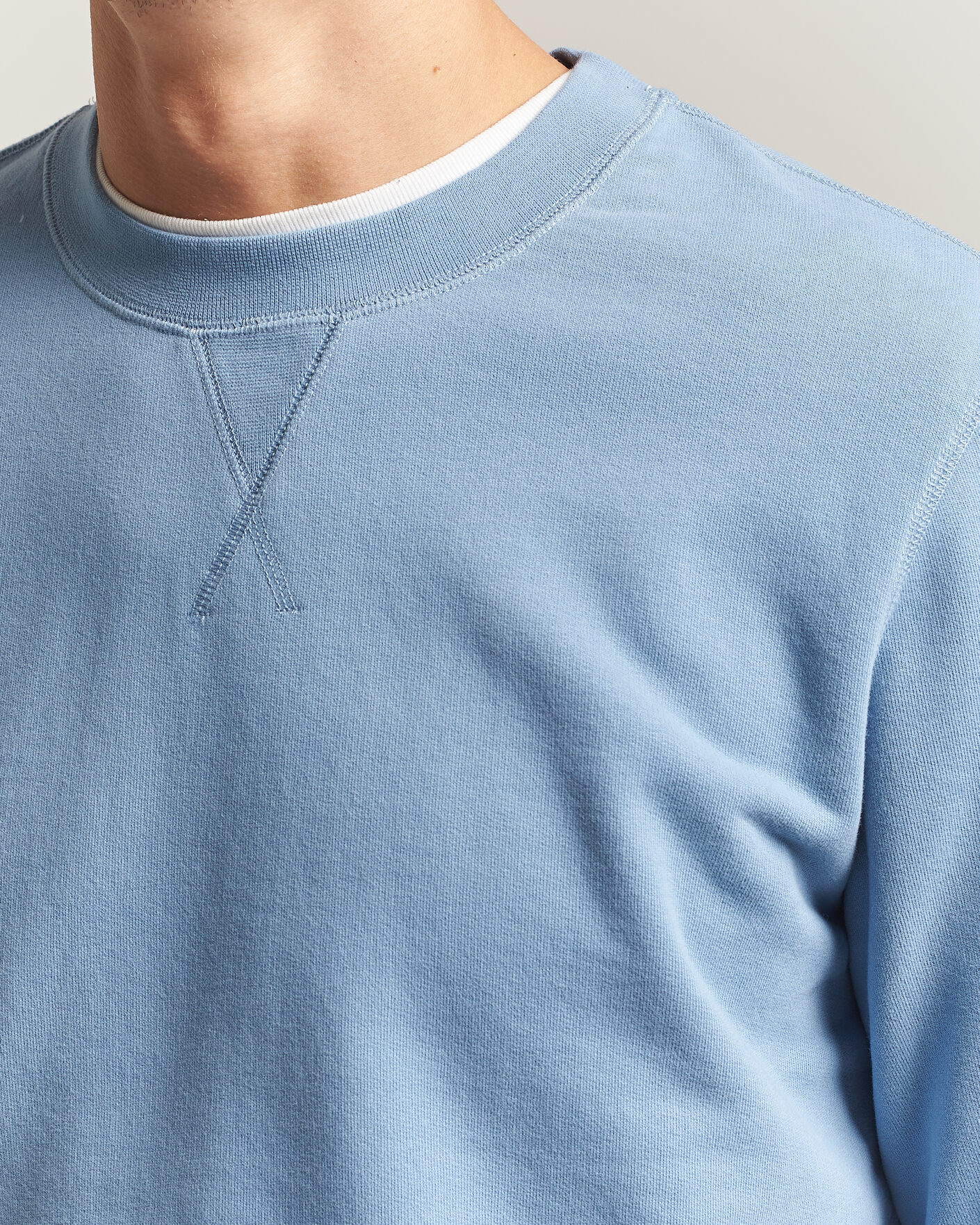 Heren | Truien | Sunspel | Loopback Sweatshirt Studio Blue