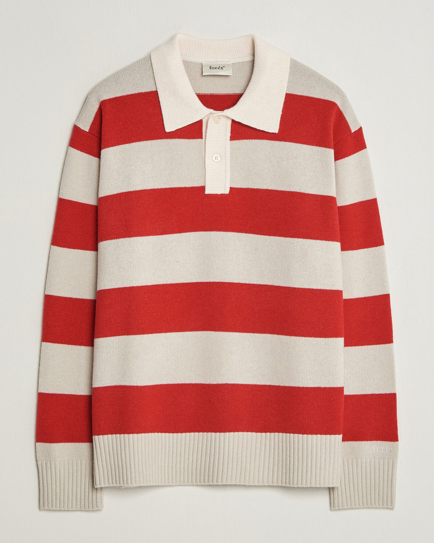 Homme | Pulls Et Tricots | Forét | Frost Stripe Knit Polo Red
