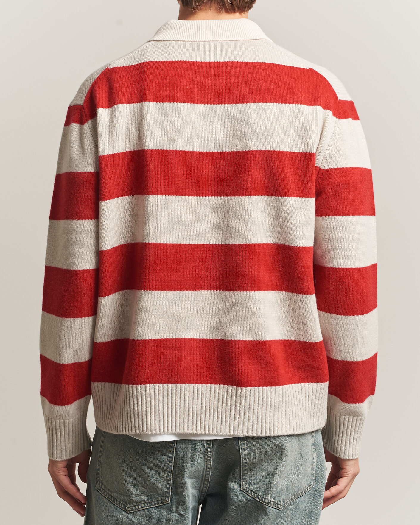 Homme | Pulls Et Tricots | Forét | Frost Stripe Knit Polo Red