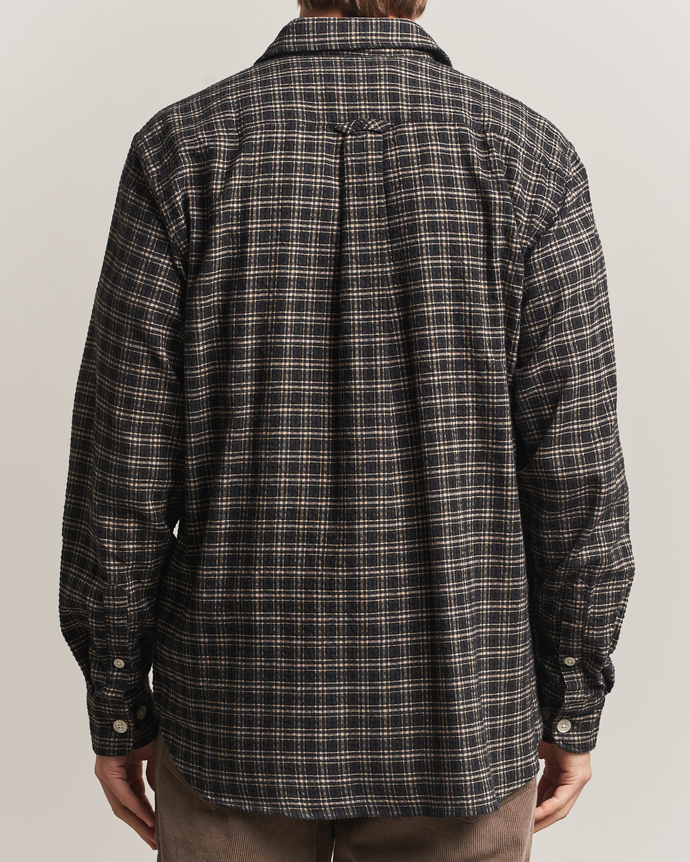 Homme | Chemises | Forét | Form Regular Fit Italian Check Shirt Black