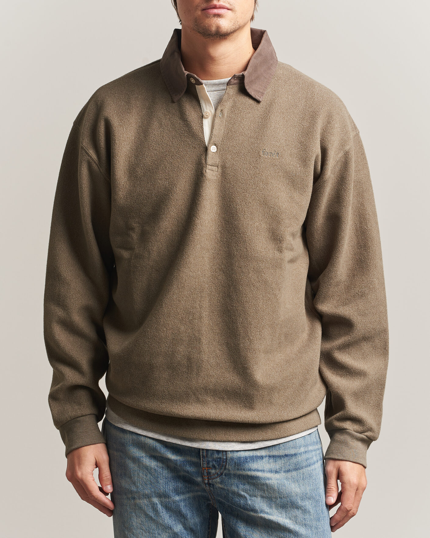 Homme | Pulls Et Tricots | Forét | Herb Brushed Rugby Washed Brown