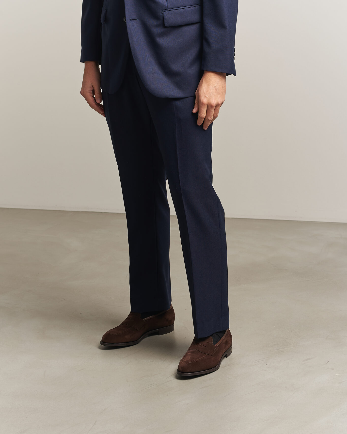 Heren | Instappers | Edward Green | Piccadilly Penny Loafer Mink Suede