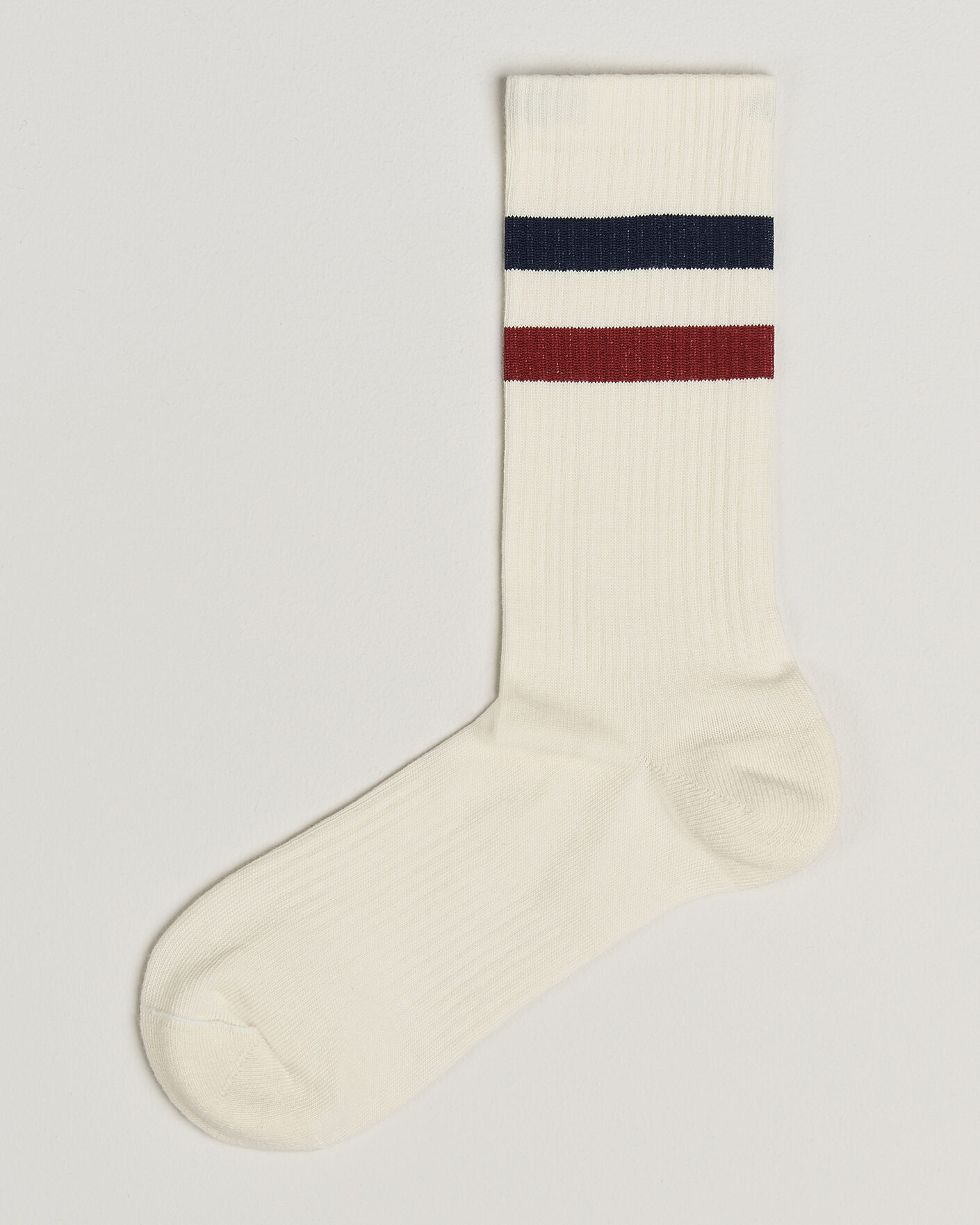 Heren | Ondergoed | Sweyd | Two Stripe Cotton Socks Navy/Red/White