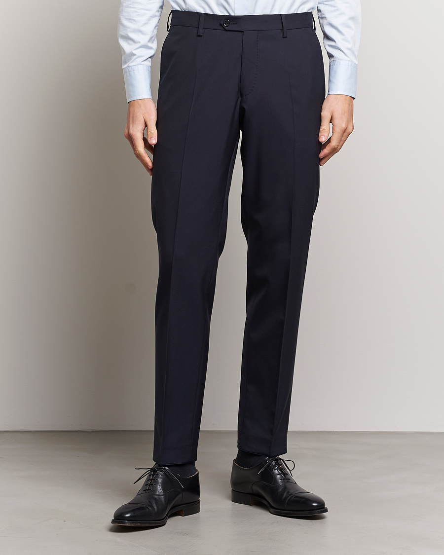 Heren | Pakken | Oscar Jacobson | Farris Wool Suit Navy