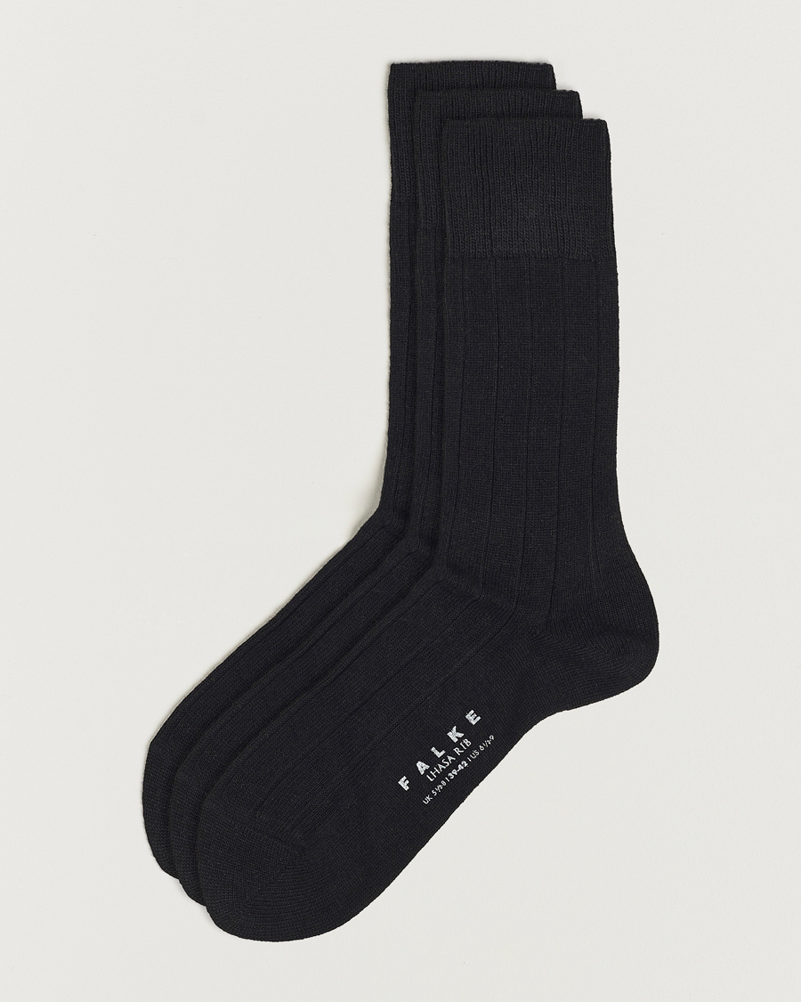 Homme | Sous-Vêtements Et Chaussettes | Falke | 3-Pack Lhasa Cashmere Socks Black
