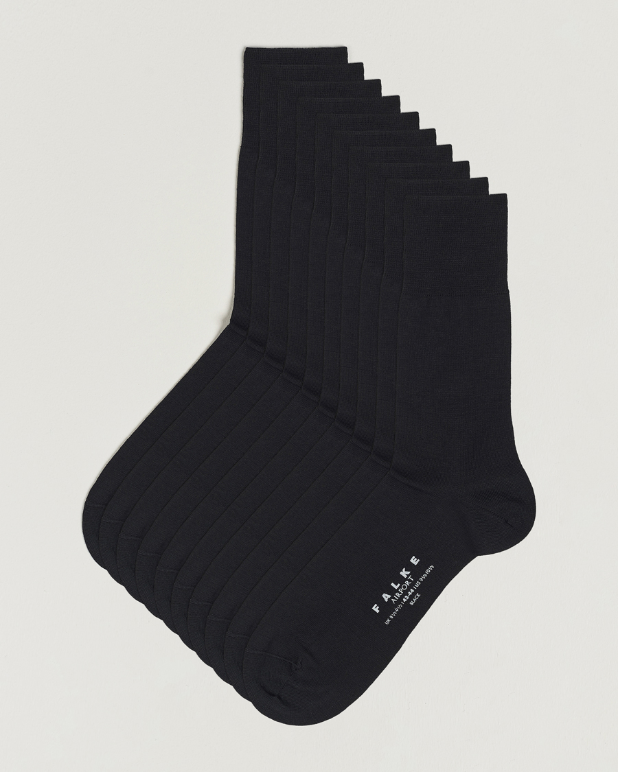 Heren | Ondergoed | Falke | 10-Pack Airport Socks Black