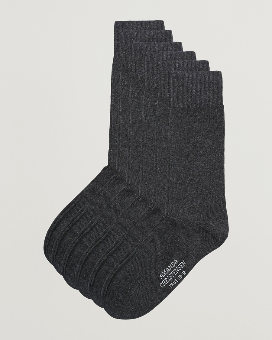 Homme | Sous-Vêtements Et Chaussettes | Amanda Christensen | 6-Pack True Cotton Socks Antrachite Melange