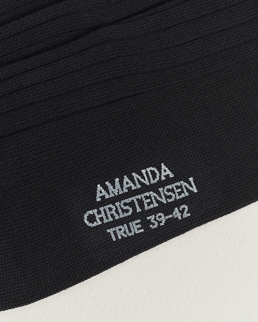 Homme | Sous-Vêtements Et Chaussettes | Amanda Christensen | 9-Pack True Cotton Ribbed Socks Black