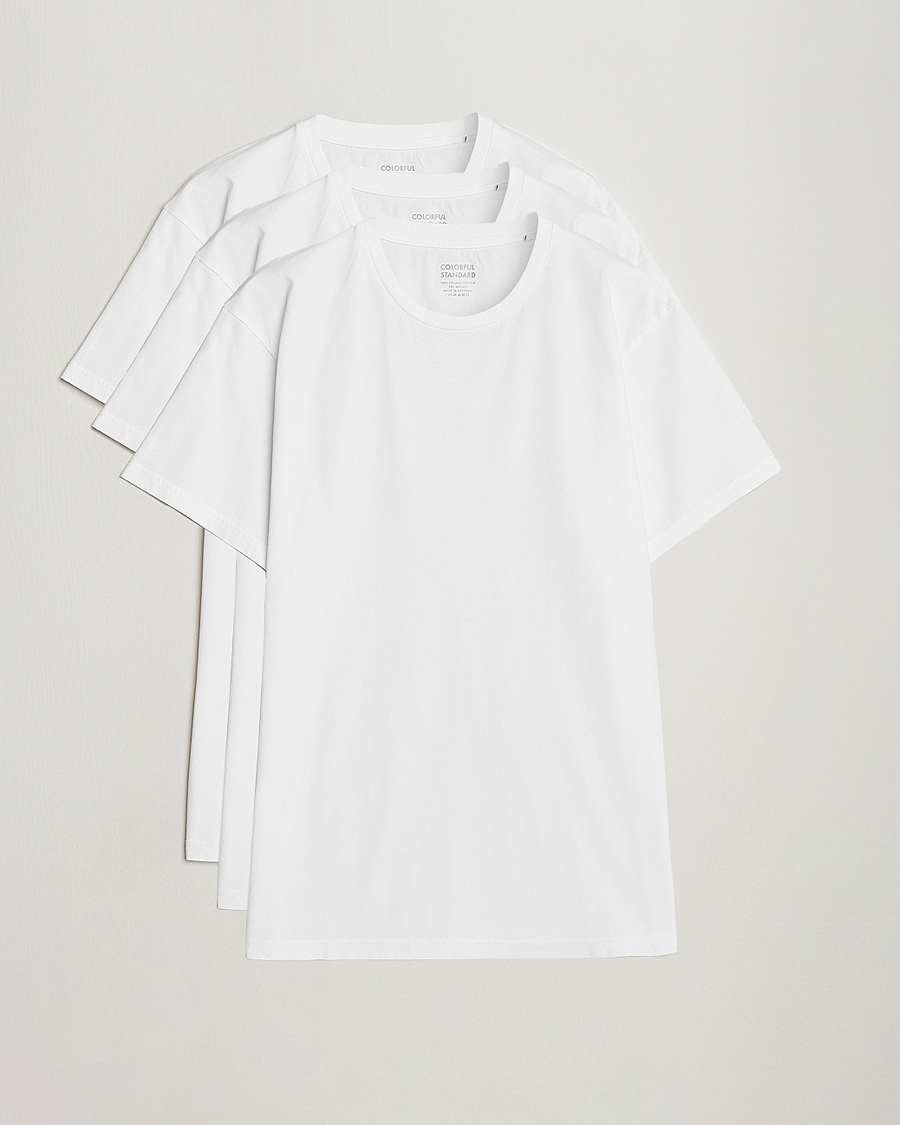 Homme | T-shirts | Colorful Standard | 3-Pack Classic Organic T-Shirt Optical White