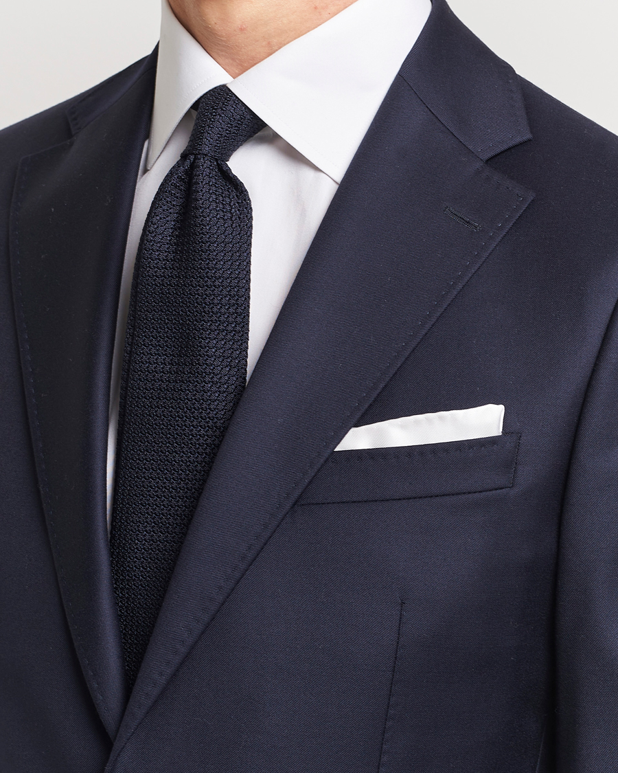 Homme | Cravates | Amanda Christensen | Set Tie Navy & Handkercheif White