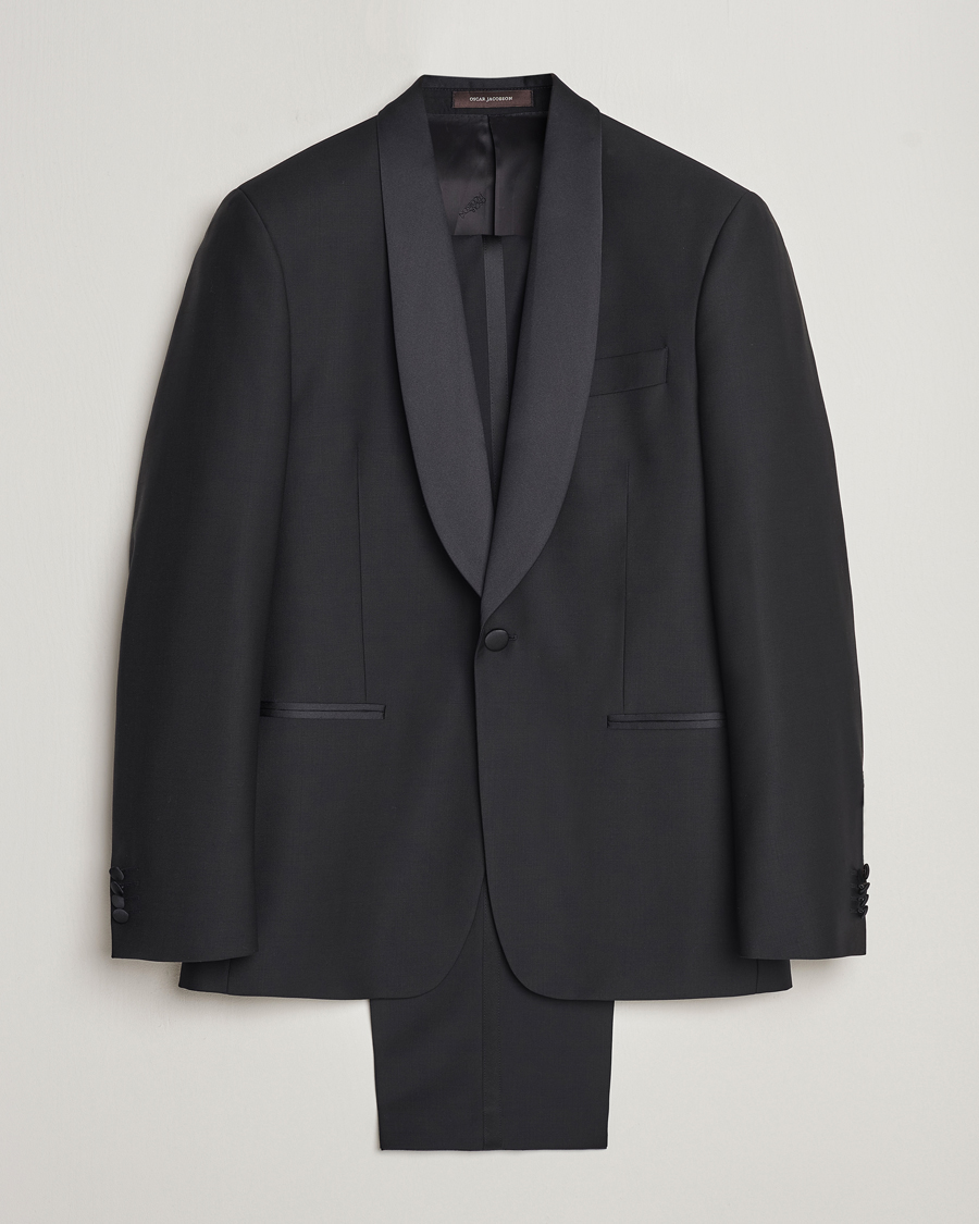 Heren | Pakken | Oscar Jacobson | Figaro/Denz Straight Wool Tuxedo Suit Black