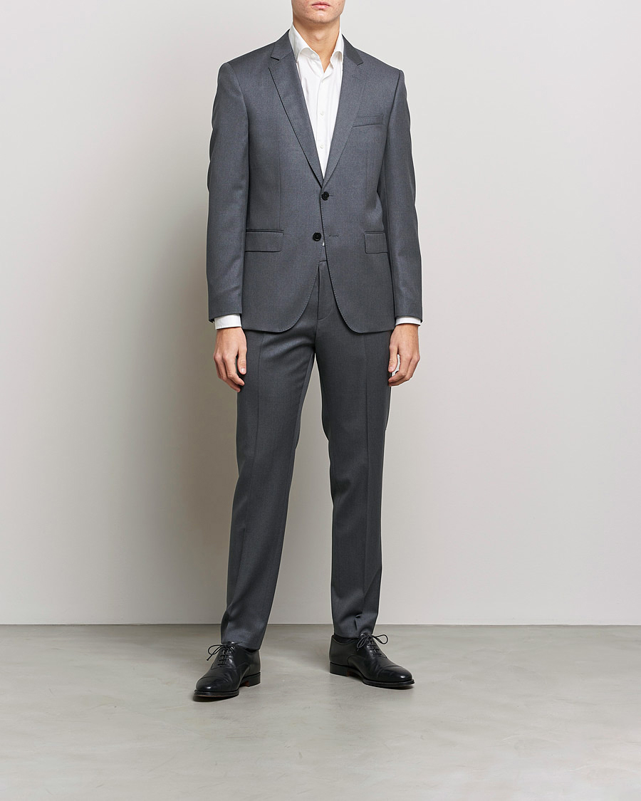 Heren | Pakken | BOSS BLACK | Huge Wool Suit Dark Grey