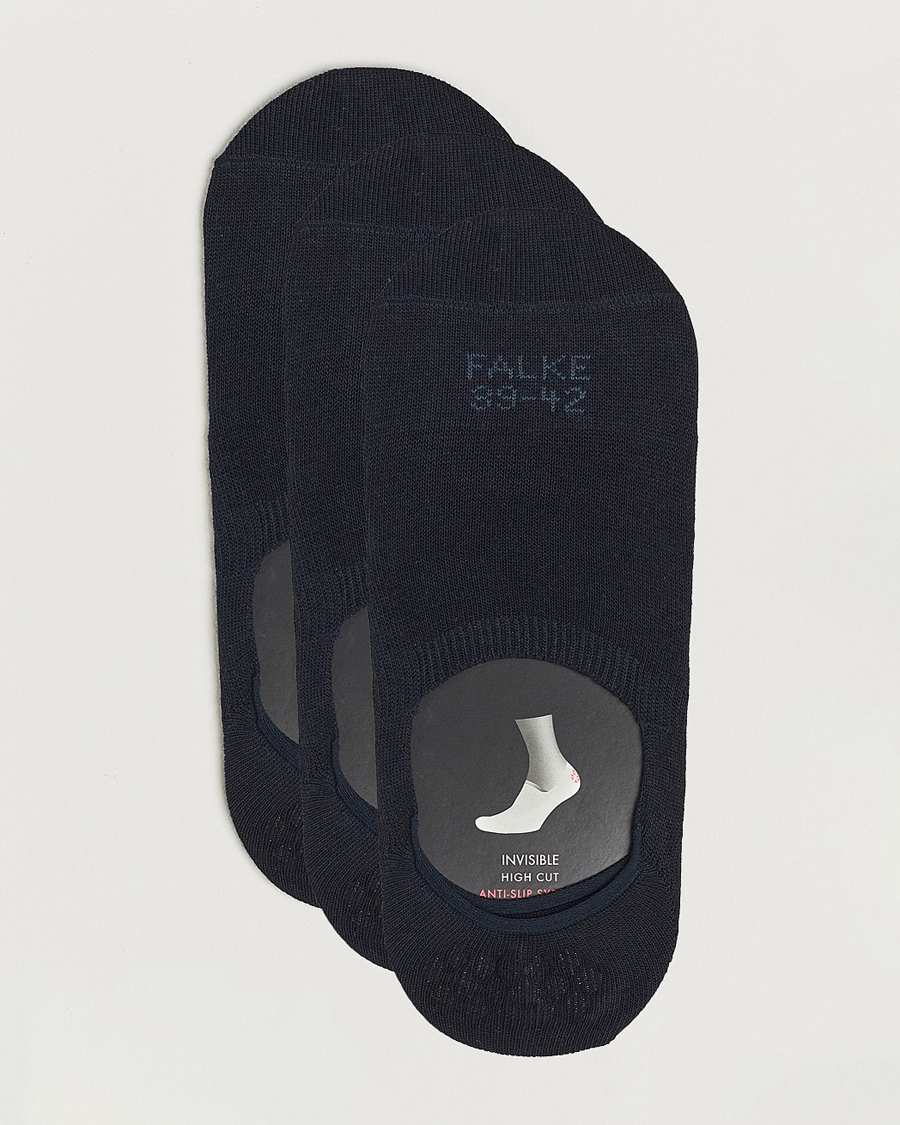 Heren | Ondergoed | Falke | 3-pack Casual High Cut Sneaker Socks Dark Navy