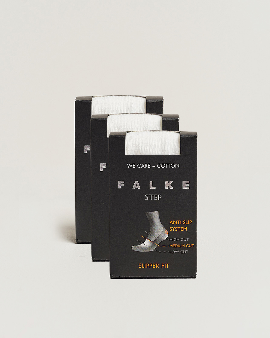 Heren | Ondergoed | Falke | 3-pack Step In Box Loafer Socks White