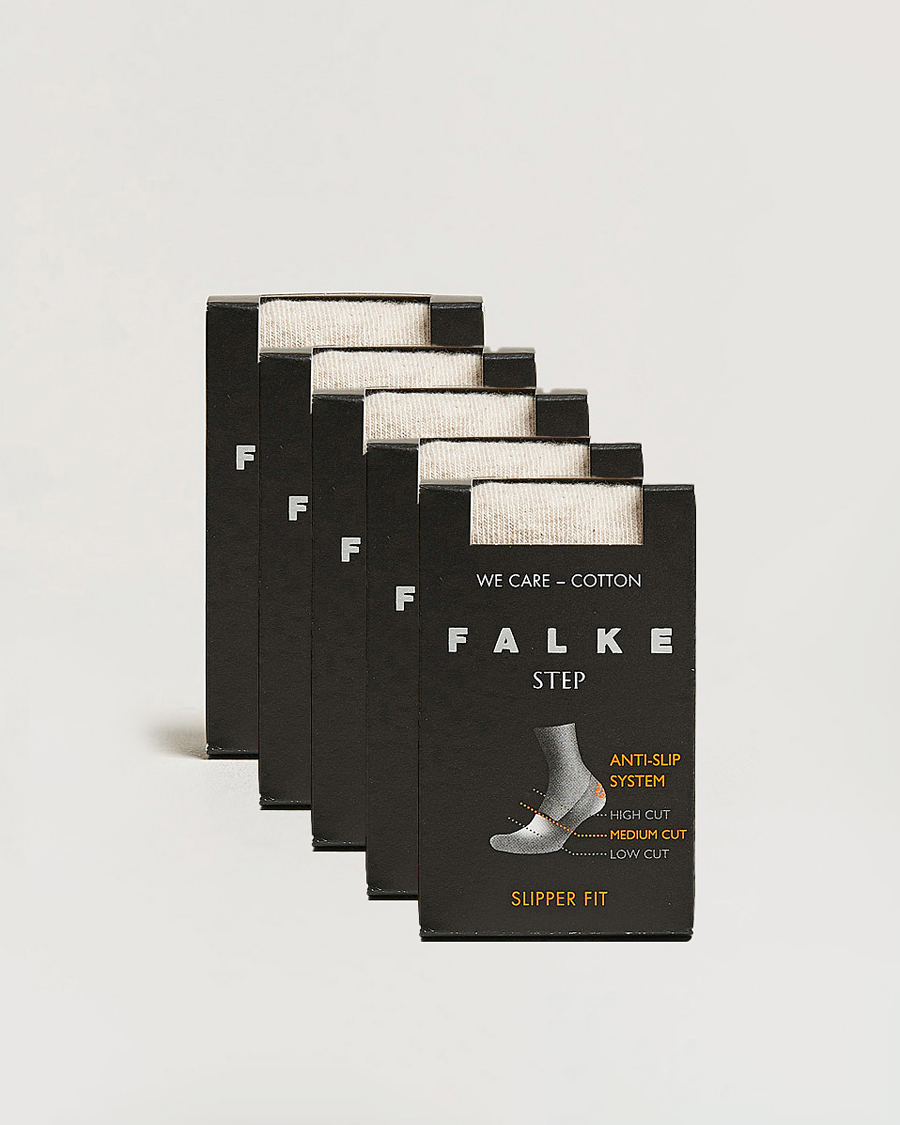 Heren | Ondergoed | Falke | 5-pack Step In Box Loafer Socks Nature