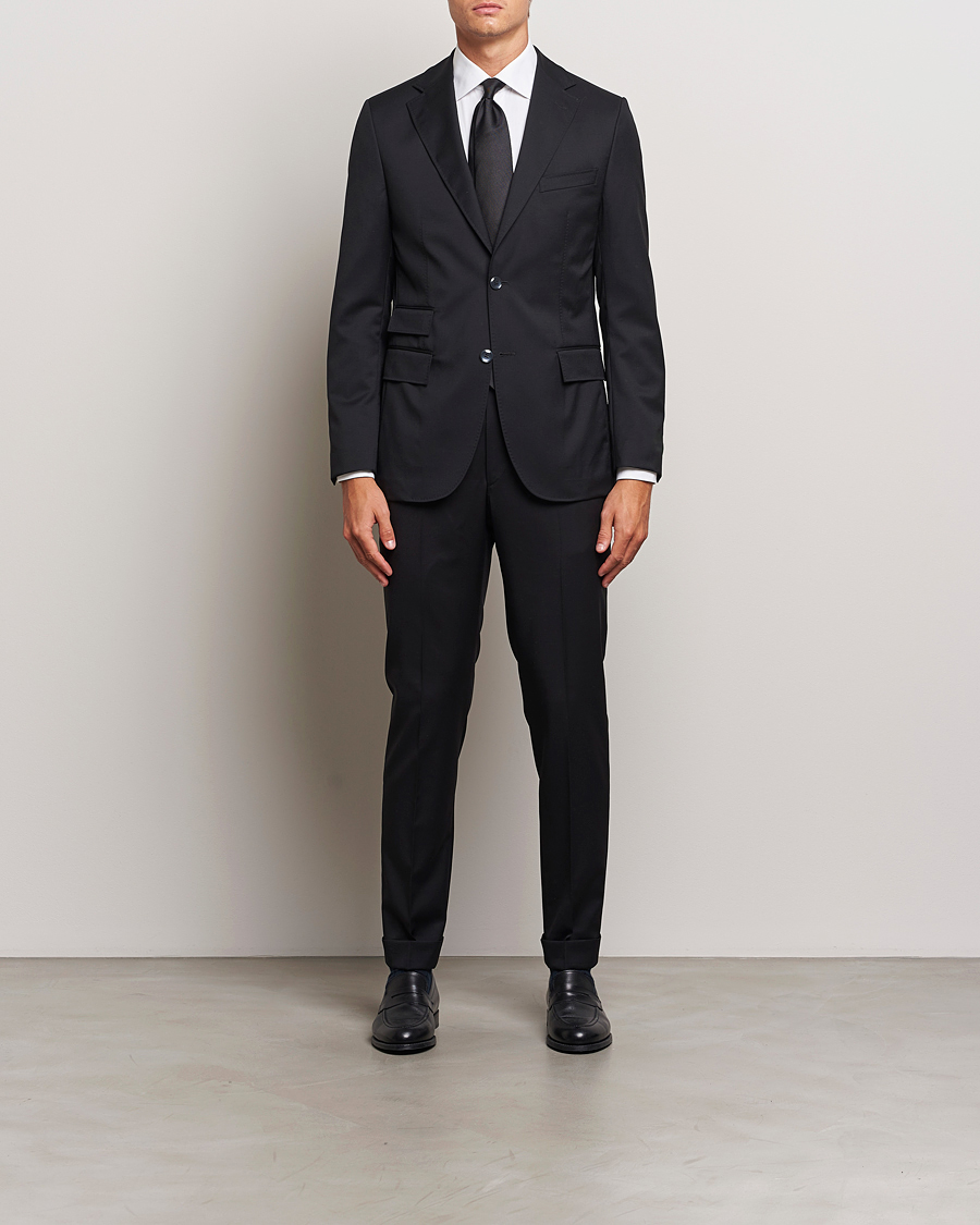 Homme | Costumes | Morris | Heritage Prestige Wool Suit Black