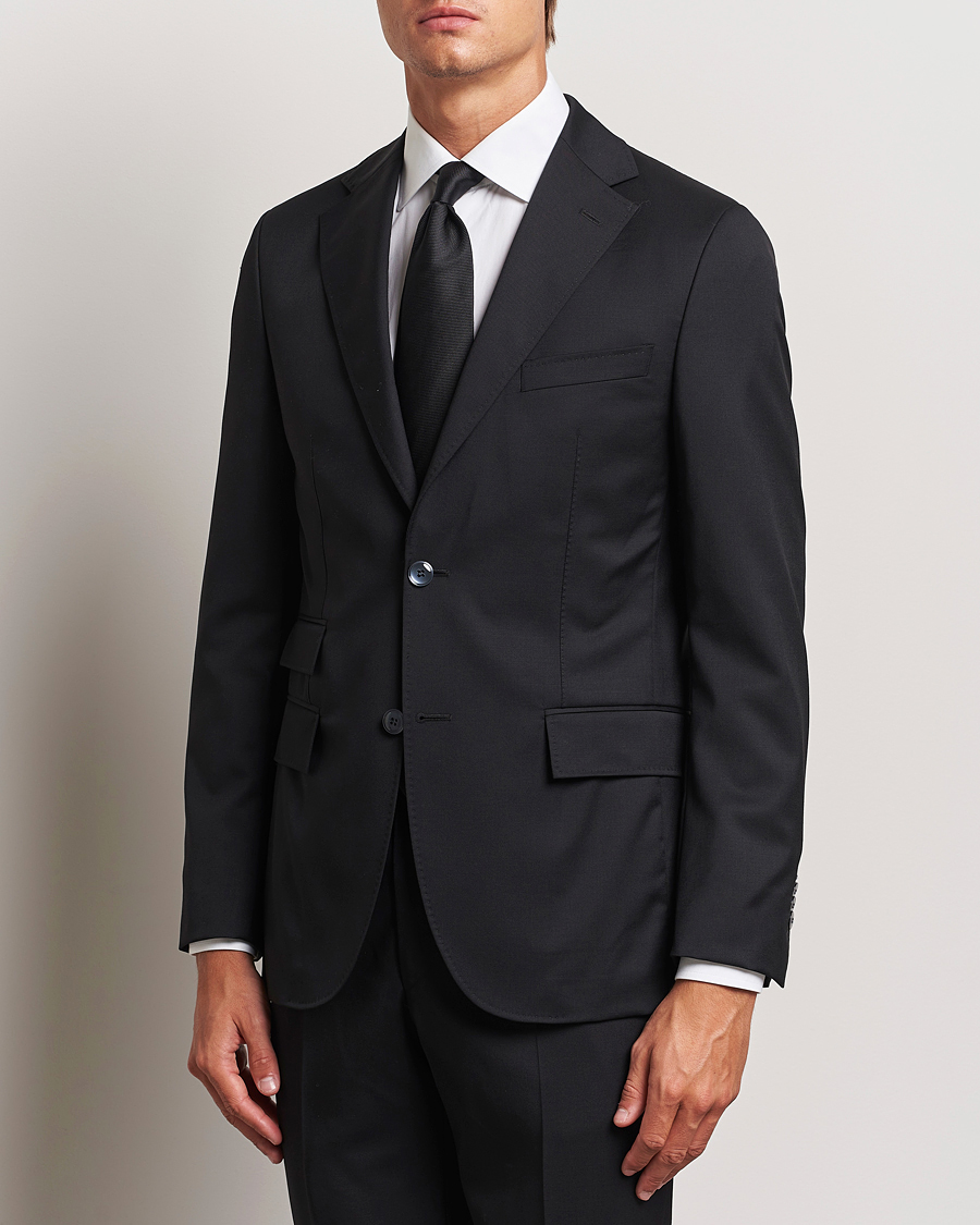 Homme | Costumes | Morris | Heritage Prestige Wool Suit Black