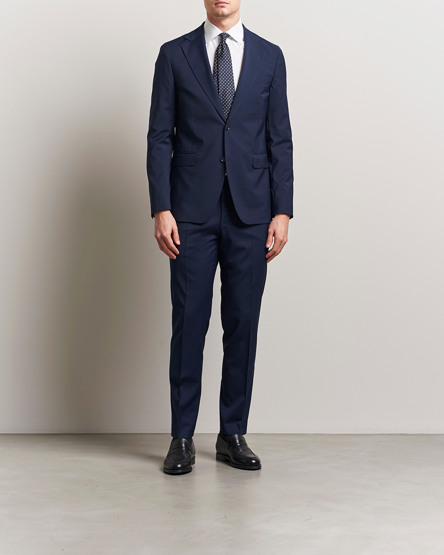 Heren | Pakken | Oscar Jacobson | Ego Wool Blend Suit Blue