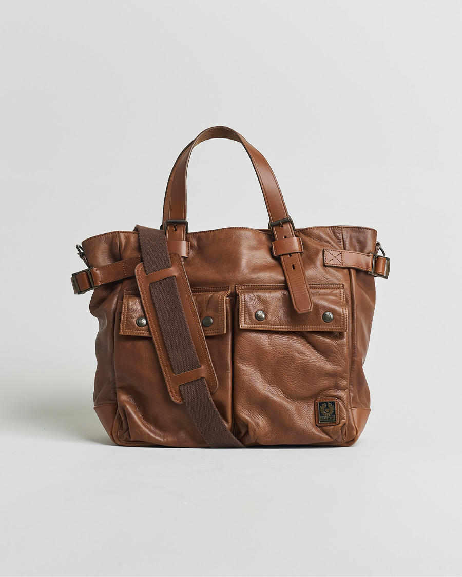 Homme | Belstaff Touring Leather Tote Bag Cognac | Pre-owned | Belstaff Touring Leather Tote Bag Cognac
